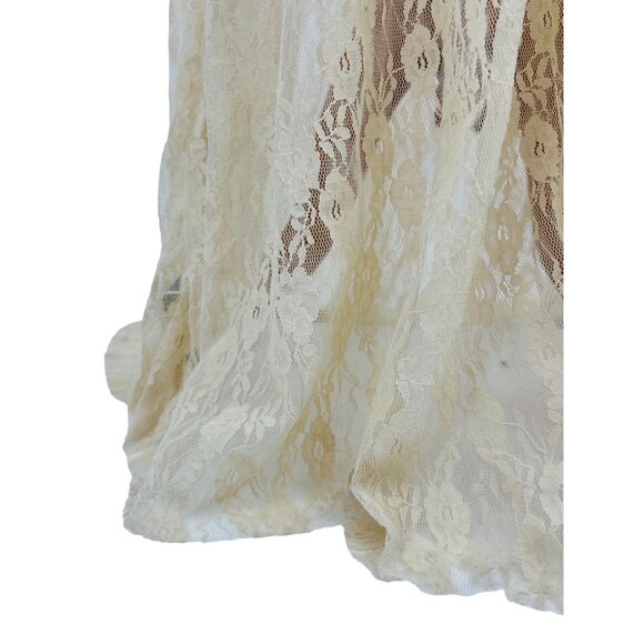 NWT Free People Cream Sheer Lace Romantic Boho Maxi Dress - Picture 15 of 16
